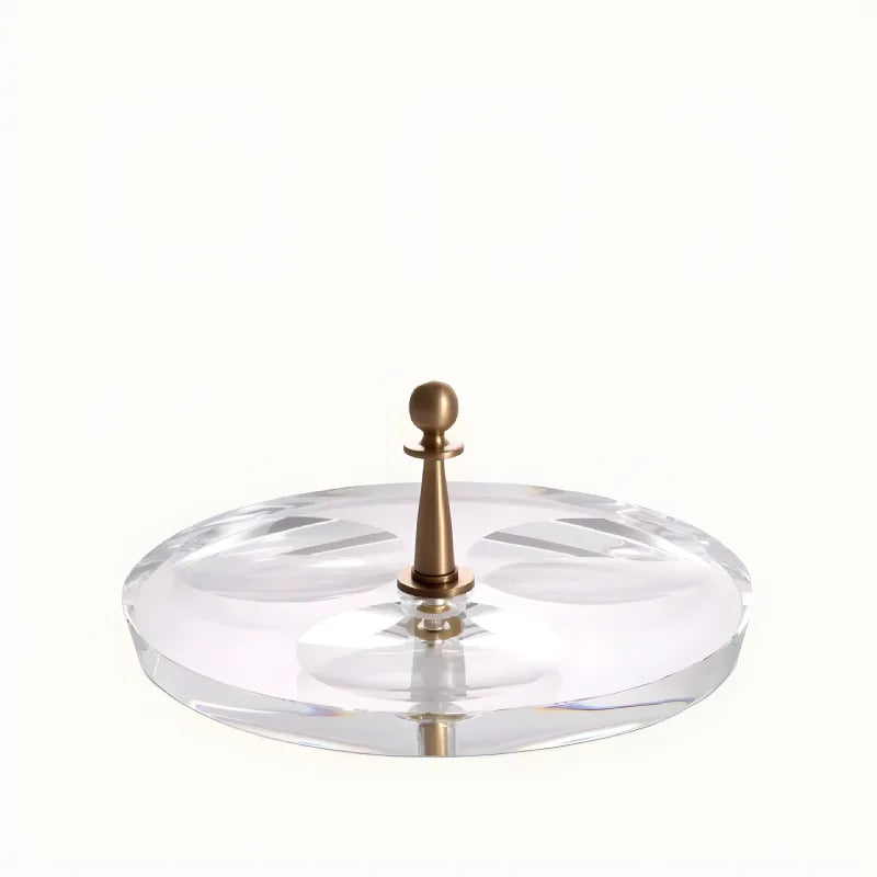 Plateau en verre transparent