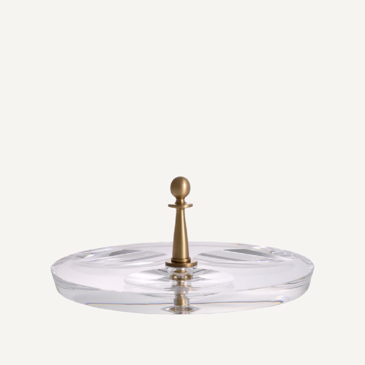 Plateau en verre transparent