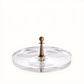 Plateau en verre transparent