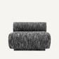 Fauteuil bouclé blanc et noir