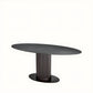 Table extérieure ovale en bronze et céramique