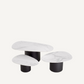 Table basse en céramique blanche (lot de 3)