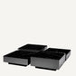 Table basse en bronze et marbre noir (lot de 4)