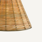 Applique murale dorée en rotin naturel Tiki