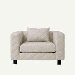 Light Gray Upholstered Accent Chair Comfortable Modern Armchair