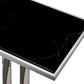Console argentée en marbre noir Deco
