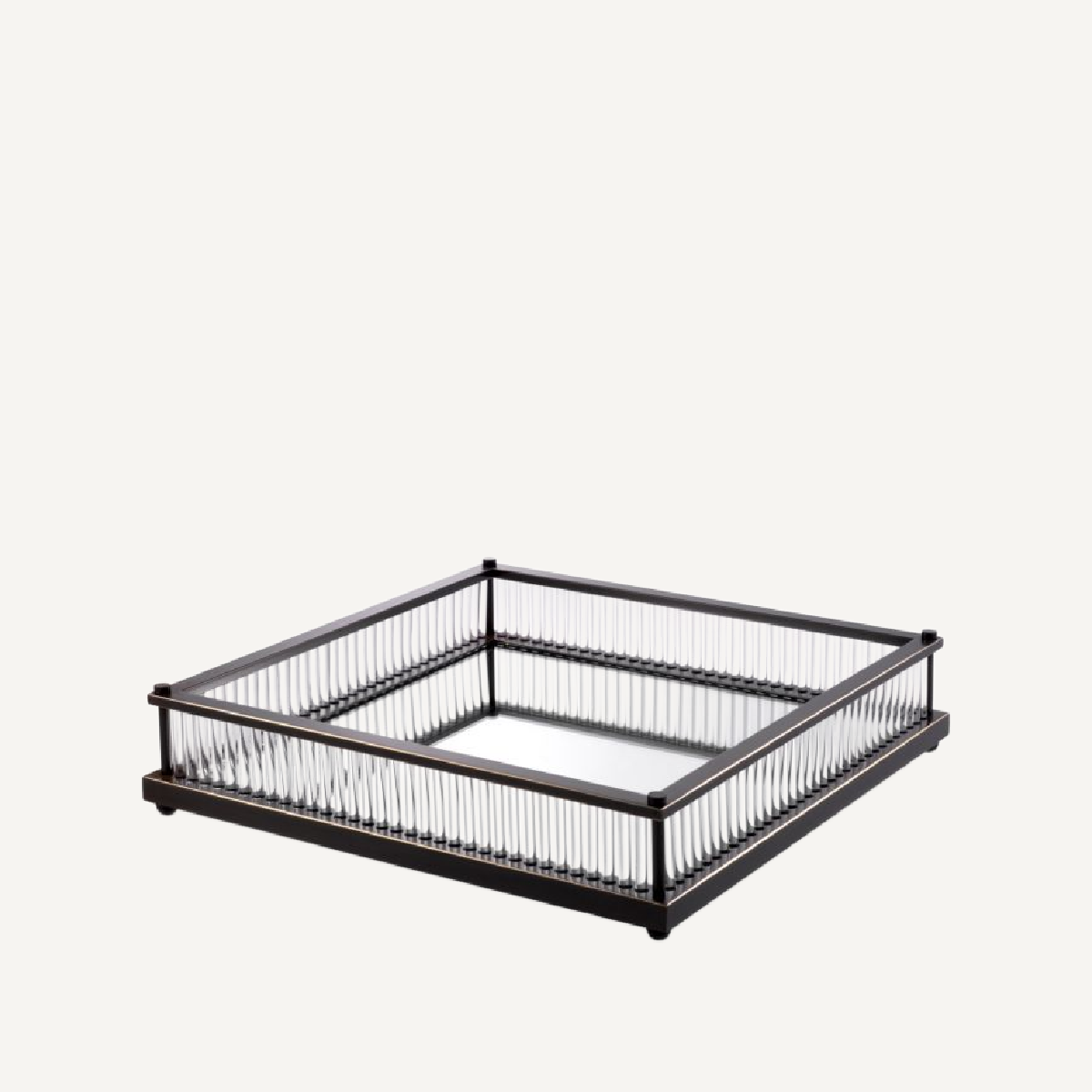 Plateau carré en bronze