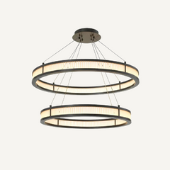 Frosted Glass Bronze Chandelier Modern Ceiling Light Fixture
