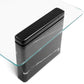 Table basse en marbre noir et verre transparent