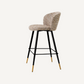 Chaise de bar en tissu beige