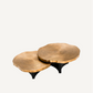 Table basse en laiton dorée (lot de 2)