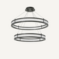 Lustre en bronze et en verre mat Double