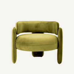 Green Velvet Accent Chair Upholstered Mid Century Modern Armchair for Living Room