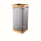 Porte-parapluie en laiton et verre fumé