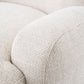 Fauteuil long en tissu blanc cassé