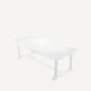 Table extérieure en métal blanc Rive