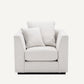 Fauteuil en tissu blanc