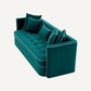 Canapé 3 places en velours turquoise