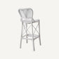 Chaise de bar blanche en rotin