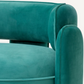 Fauteuil en velours turquoise